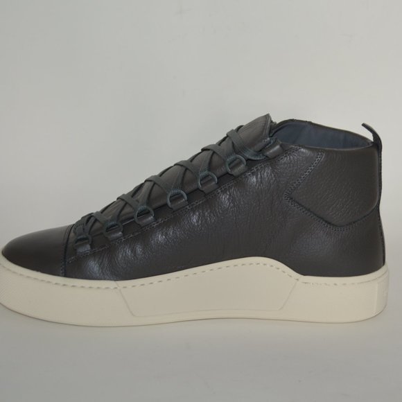 NWT BALENCIAGA MENS ARENA HITOP LEATHER SNEAKERS US 8 EU 41 - Picture 4 of 9